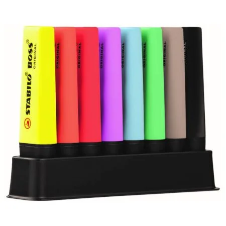 Zvýrazňovač STABILO BOSS ORIGINAL 8 ks DeskSet "ARTY" Nejlepší Volba