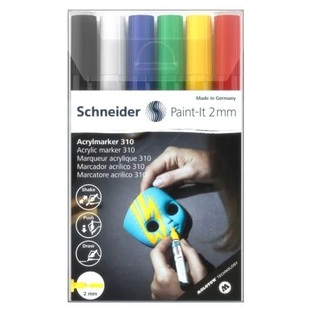 Značkový Popisovač Schneider Paint-It 310 Acrylic Marker 2mm (sada 6 ks)