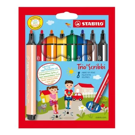 Fixy STABILO Trio Scribbi 8 ks Levný