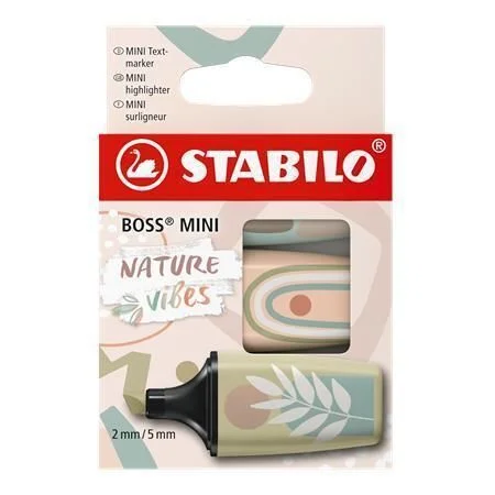 Zvýrazňovač Boss Mini Nature vibes, 3 barvy, sada, 1-4 mm, STABILO 07/03-72 Cenová Bomba