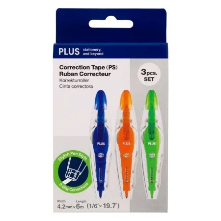 Korektor páska PLUS PS WH-034M-3P /4,2 mm x 6 m/ 2+1 ZDARMA Víkendová Akce