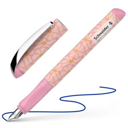 Akce Plnicí pero Schneider Glam Flowers M - modrá náplň