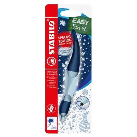 Sleva Ergon. roller pro praváky STABILO EASYoriginal 3D DreamWorld blue - modrá guma. náplň