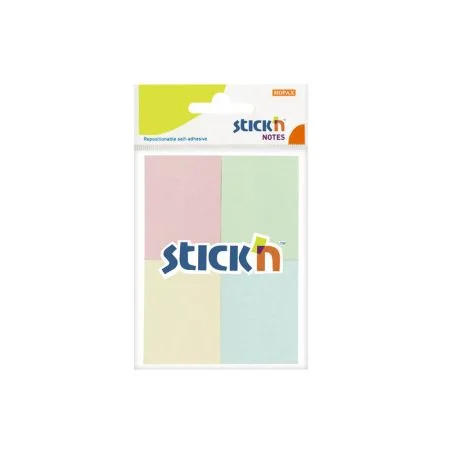 Samolepicí bločky Stick´n by Hopax - 38 x 51 mm / 4 x 50 lístků / pastelové barvy Sezónní Sleva