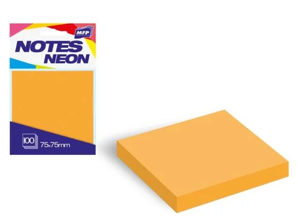 bloček samolepící 75x75mm 100 listů oranžový neon 7500890 Cenová Bomba