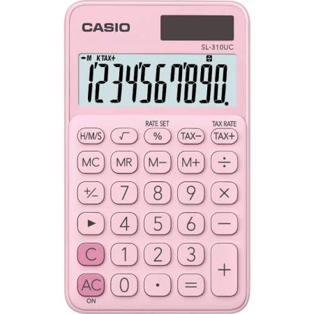 Akce Kalkulačka Casio SL 310UC kapesní - displej 10 míst / růžová