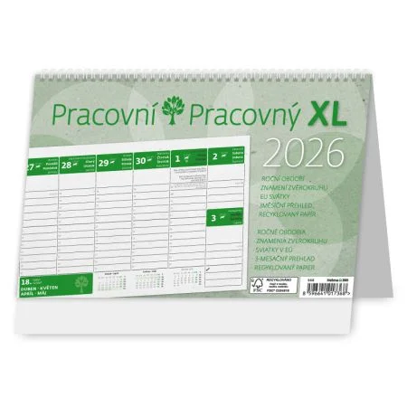 Kalendář stolní pracovní XL / S68 Nízká Cena