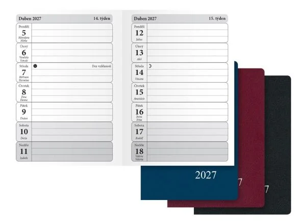 diář 2027 T102/PVC týdenní 7781532 Dokud Zásoby Vydrží