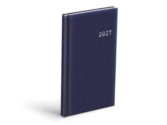 diář 2027 T806 PVC tmavě modrý 90x170mm 7781615 Cenový Hit