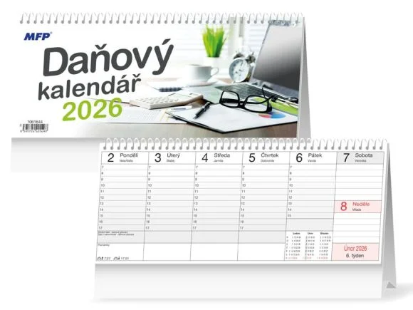 Vrácení Zdarma kalendář 2026 stolní Daňový 1061644