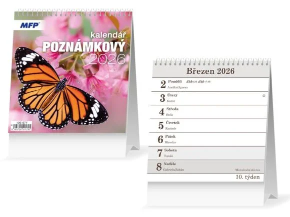 Nejprodávanější kalendář 2026 stolní Poznámkový 1061674