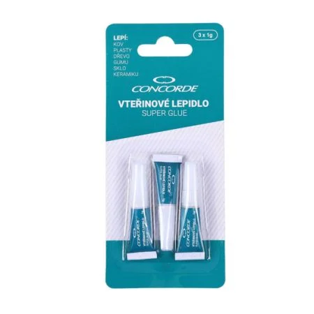 Bezpečná Platba Vteřinové lepidlo Concorde - 3 x 1 g