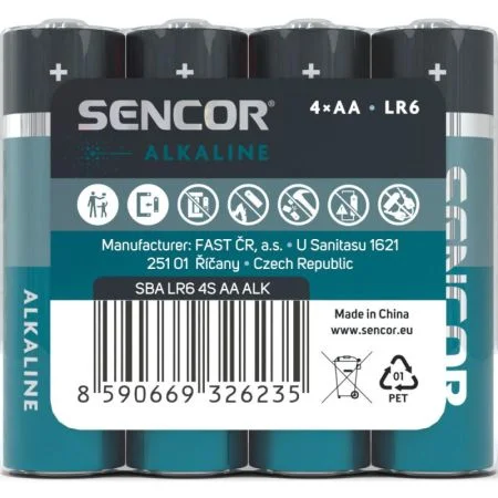 Baterie Sencor alkalická tužková AA LR6 / 4 ks Aktuální