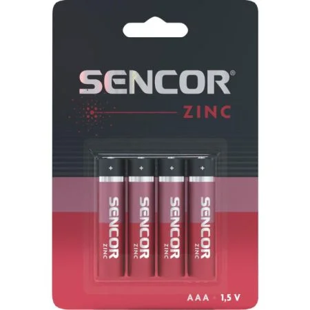 Levný Baterie Sencor zinková tužková AAA R03 / 4 ks