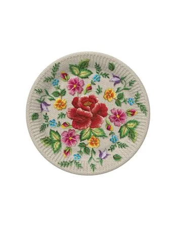 Expresní Doručení Papírový talíř velký - Roses Mountain Embroidery Folk